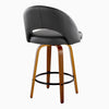 Renee - Upholstered Fixed-Height Barstool (Set of 2) - Walnut Wood Base
