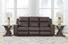 Lavenhorne Reclining Sofa with Drop Down Table - Umber