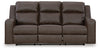 Lavenhorne Reclining Sofa with Drop Down Table - Umber