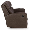 Lavenhorne Reclining Sofa with Drop Down Table - Umber