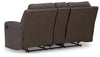 Lavenhorne Reclining Loveseat with Console - Umber