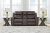 Lavenhorne Reclining Loveseat with Console - Umber