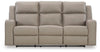 Lavenhorne Reclining Sofa with Drop Down Table - Pebble