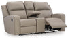 Lavenhorne Reclining Loveseat with Console - Pebble