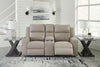 Lavenhorne Reclining Loveseat with Console - Pebble