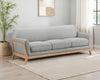 Vaughn - Fabric Upholstered Flared Arm Sofa - Gray