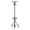 Kiefer - 12 Hook Freestanding Metal Coat Rack Hat Hanger - Black