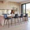 Magnus Counter Stool Black & Walnut — Set of 2