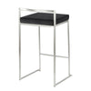 Fuji - Counter Stool Steel With Cushion - Stainless Steel