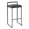 Fuji - Stackable Barstool - Black Metal