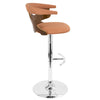 Gardenia - Adjustable Barstool - Walnut And Orange
