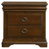 Garland - 3-Drawer Nightstand Bedside Table - Brown Cherry