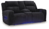 Belvarrow Power Reclining Loveseat with Console