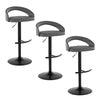 Grotto - Upholstered Adjustable Barstool - Black Metal Base