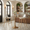 Desi Barstool White & Gold — Set of 2