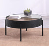 Ozella - Round Table With Hidden Storage Sandy