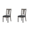 Nathan - Fan Back Chair With PU Seat (Set of 2) - Gray Oak