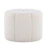 Daisy - Ottoman - White Fabric