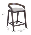 Troy Counter Stool Dove Gray & Espresso — Set of 2