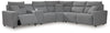 Modmax II 6-Piece Reclining Sectional with Console - Salt and Pepper