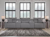 Modmax II 5-Piece Power Reclining Sectional with Consoles - Salt and Pepper