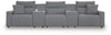 Modmax II 5-Piece Power Reclining Sectional with Consoles - Salt and Pepper