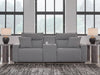 Modmax II 3-Piece Power Reclining Sectional with Console - Salt and Pepper