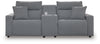 Modmax II 3-Piece Power Reclining Sectional with Console - Salt and Pepper