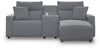 Modmax II 3-Piece Power Reclining Sectional with Chaise and Console - Salt and Pepper (65906S4)
