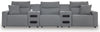 Modmax II 5-Piece Power Reclining Sectional with Audio Consoles - Salt and Pepper