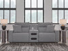 Modmax II 3-Piece Power Reclining Sectional with Audio Console - Salt and Pepper
