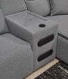 Modmax II 6-Piece Reclining Sectional with Chaise and Audio Console - Salt and Pepper (65906S28)