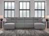 Modmax II 4-Piece Power Reclining Sectional with Chaise - Salt and Pepper