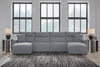 Modmax II 4-Piece Reclining Sectional with Double Chaise - Salt and Pepper