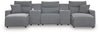 Modmax II 5-Piece Power Reclining Sectional with Chaise and Consoles - Salt and Pepper
