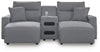Modmax II 3-Piece Power Reclining Sectional with Chaise and Audio Console - Salt and Pepper (65906S12)