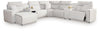 Modmax II 7-Piece Power Reclining Sectional with Chaise and Audio Console - Stone (65907S43)