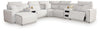 Modmax II 7-Piece Power Reclining Sectional with Chaise and Audio Consoles - Stone