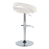 Grotto - Upholstered Adjustable Barstool - Chrome Metal Base