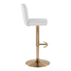 Henry - Adjustable Barstool With Swivel - Gold Metal (Set of 2)