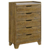 Henderson - 5-Drawer Bedroom Chest Of Drawers - Medium Oak