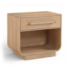 Sorell 28 inch Rattan Handle And Solid Wood Nightstand — Natural