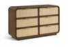 Windsor Natural Cane And Solid Wood Dresser — Brown