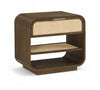 Windsor 28.5 inch Natural Cane And Solid Wood Nightstand — Brown