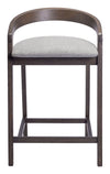Troy Counter Stool Dove Gray & Espresso — Set of 2
