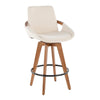 Cosmo - Fixed-Height Counter Stool - Walnut Bamboo Base