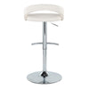 Grotto - Upholstered Adjustable Barstool - Chrome Metal Base