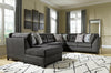 Reidshire 3-Piece Sectional with Chaise - Steel