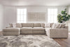 Nexora-Court 5-Piece Sectional with Chaise - Burlap (PC68008S12)