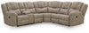 Pearce-Pike 3-Piece Reclining Sectional with Console - Birch (PC69205S1)